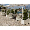 Tuuci Highland Planter Low with Trellis Screen (incl wheels)
